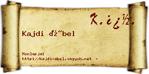 Kajdi Ábel névjegykártya