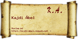 Kajdi Ábel névjegykártya