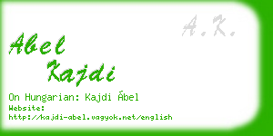 abel kajdi business card